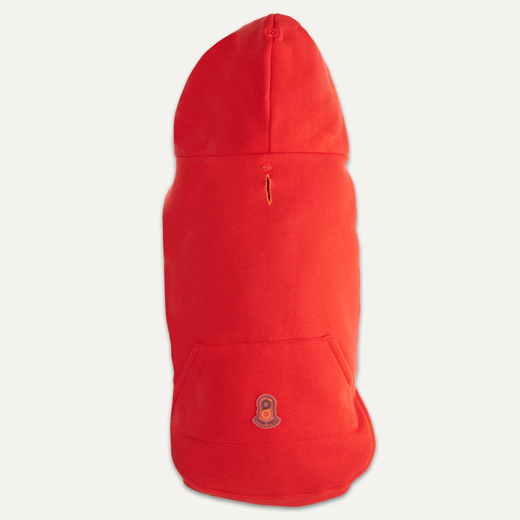 Goo - eez Kangaroo Fleece Hoodie XS Rood/Zwart - all for animals