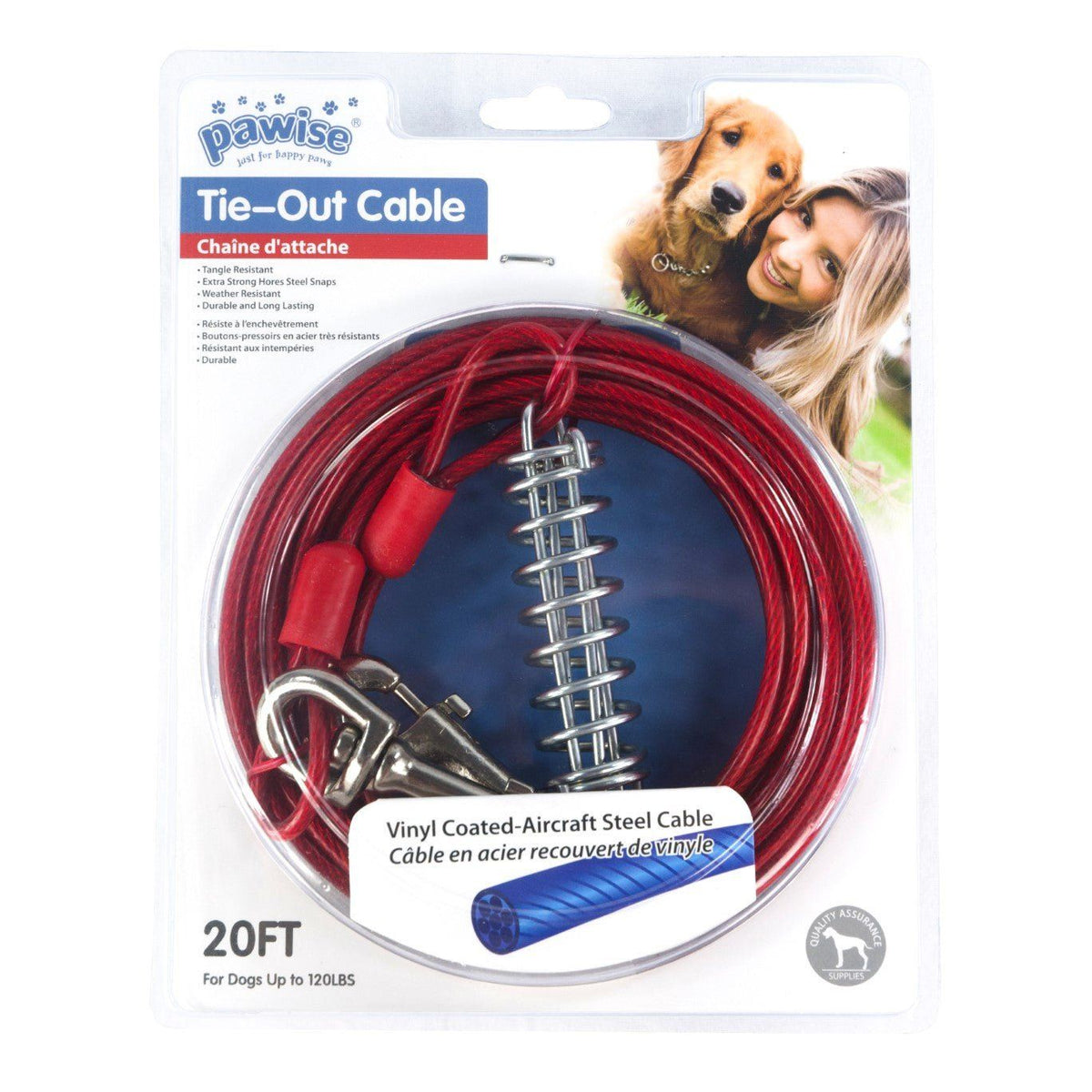 Pawise Tie Out Heavy Duty aanleglijn 7 meter - all for animals