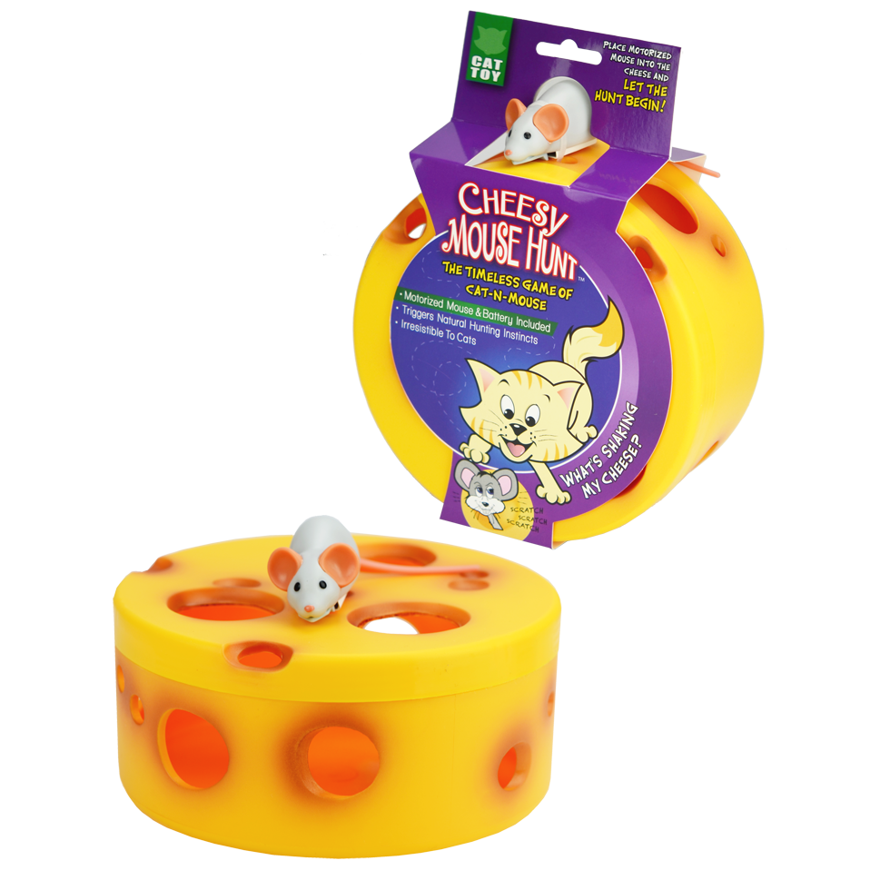 VisionSmart Cheesy Mouse Hunt Cat Toy - all for animals