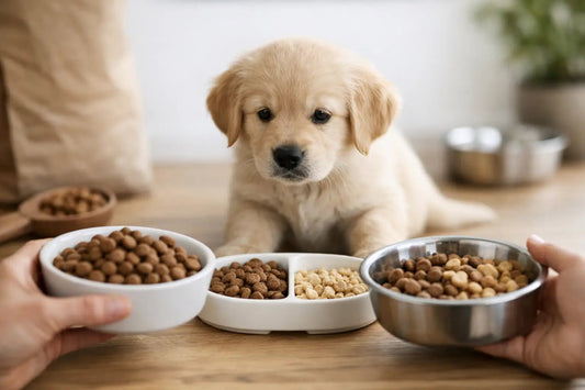 Puppy voer overstappen schema uitgelegd - All For Animals