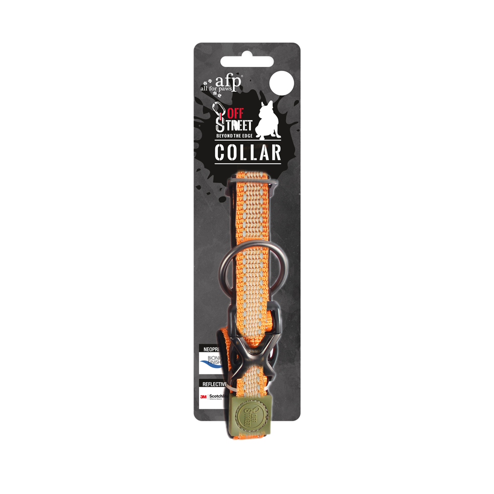 AFP Off Street - Dog Collar Mandarijn