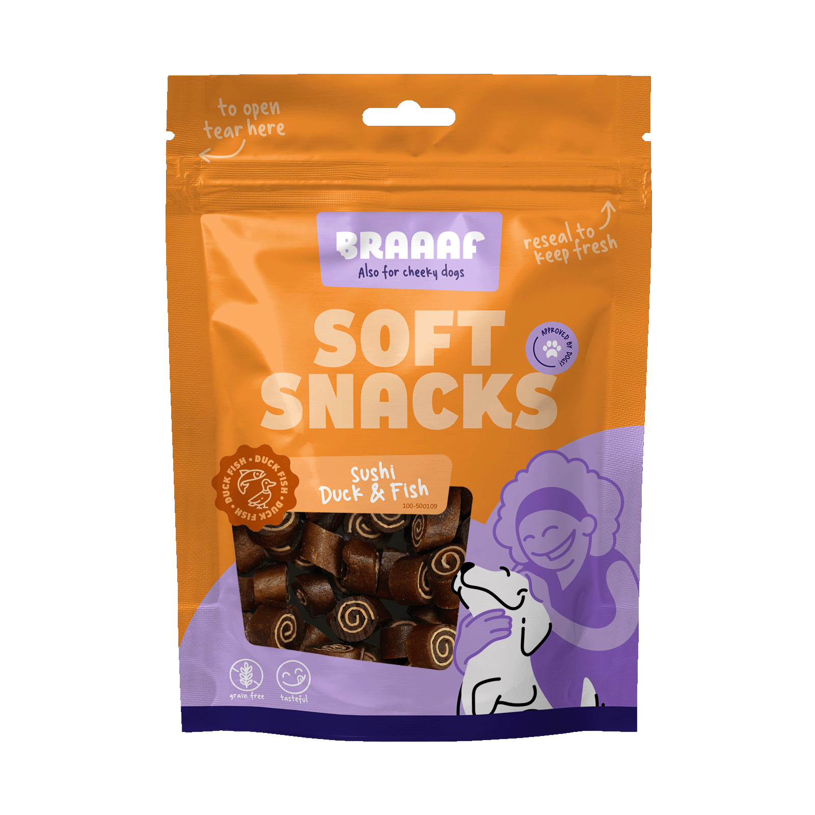 Braaaf Soft Snack Sushi - Eend & Vis