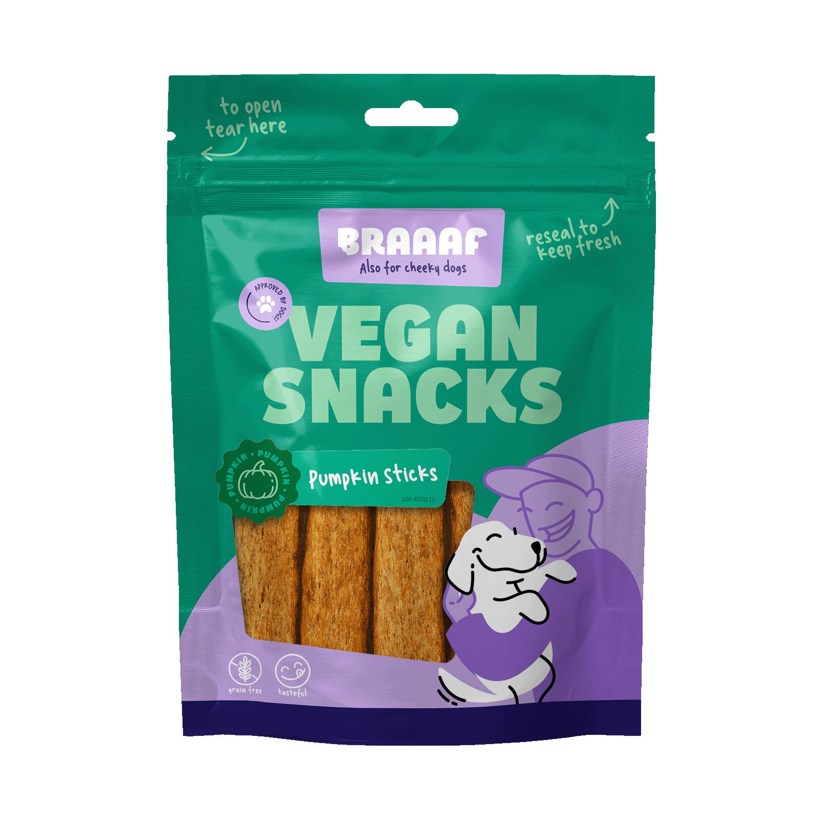 Braaaf Vegan Snack Pompoen Stick