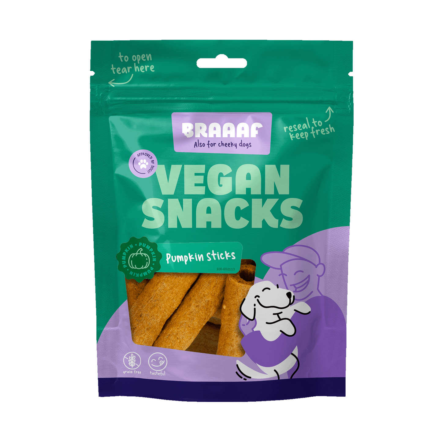 Braaaf Vegan Snack Pompoen Stick