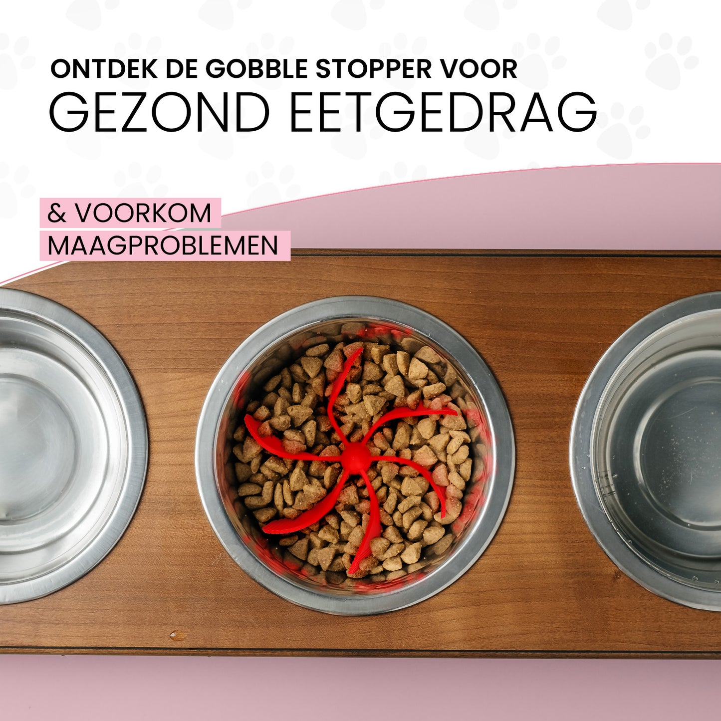 Eat Slow Live Longer Gobble Stopper Roze