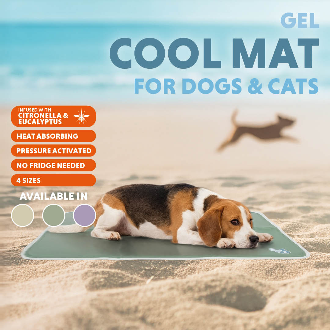 Coolpets Gel Cooling Mat Olijfgroen