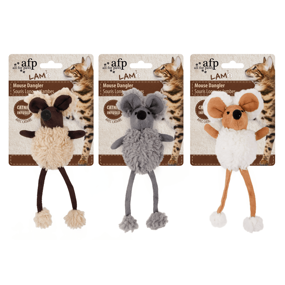 AFP Lambswool - Mouse Dangler - All For Animals