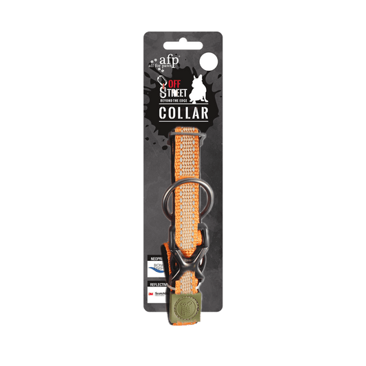 AFP Off Street - Dog Collar Mandarijn - All For Animals