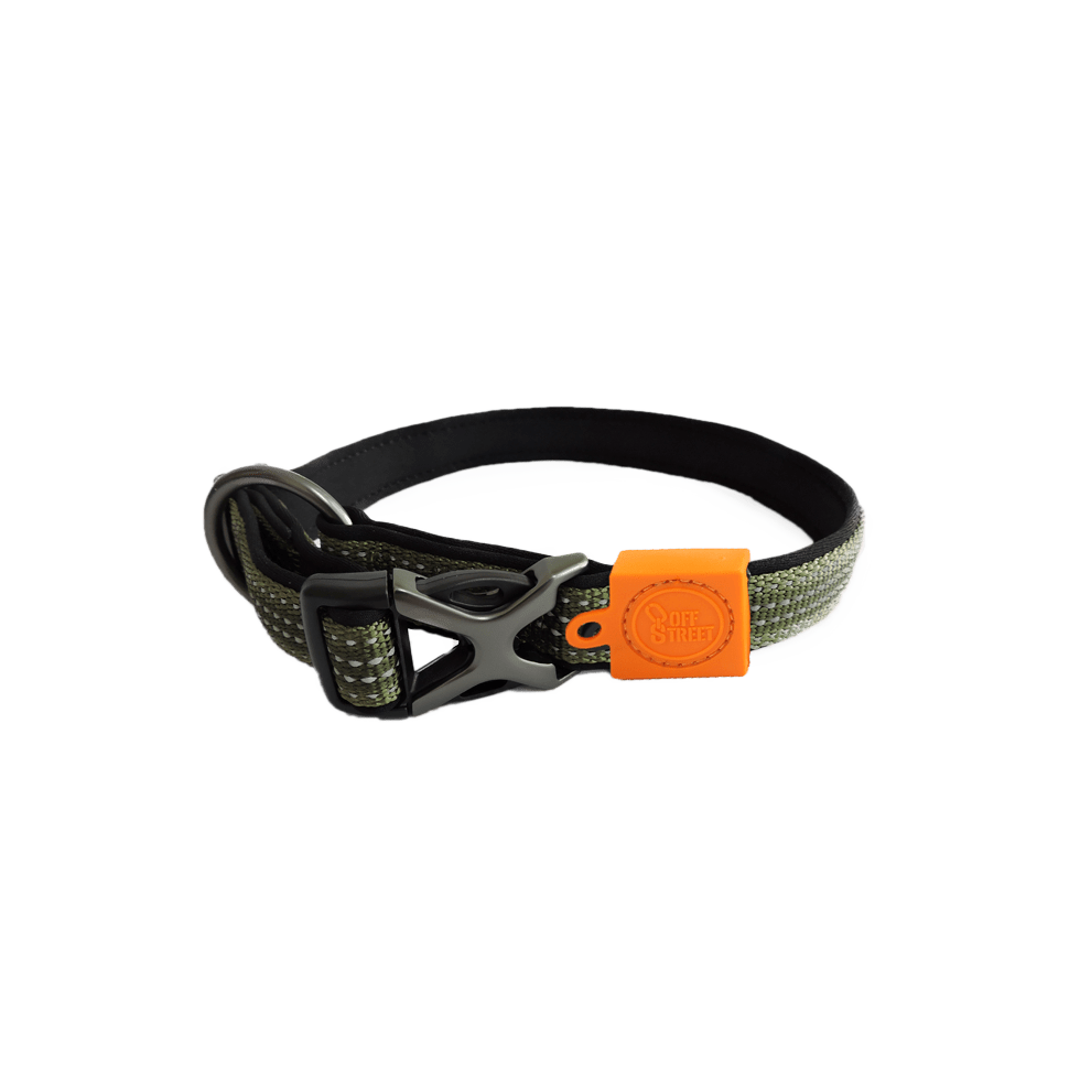AFP Off Street - Dog Collar Olijfgroen - All For Animals