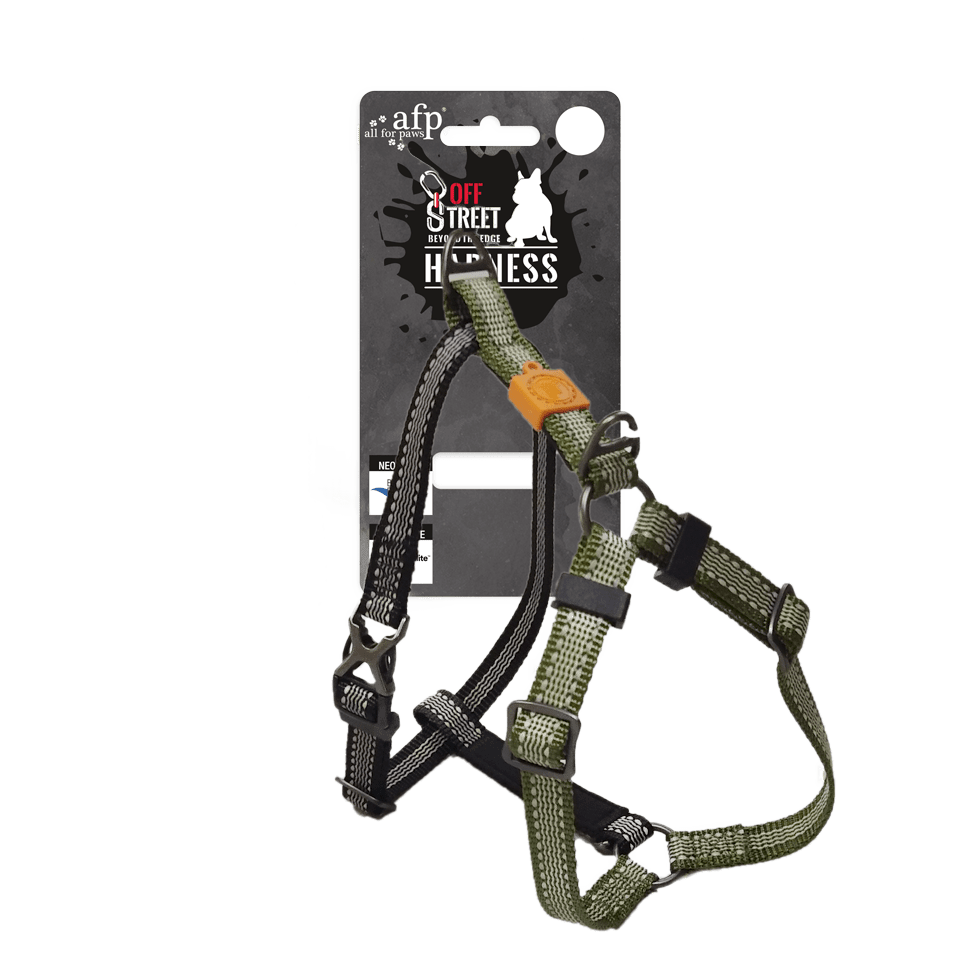 AFP Off Street - Dog Non-Pull Harness Olijfgroen - All For Animals