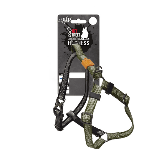 AFP Off Street - Dog Non-Pull Harness Olijfgroen - All For Animals
