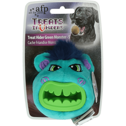 AFP Treats In "V" Hiders - Treat Hider Small Groen Monster - transparante productafbeelding