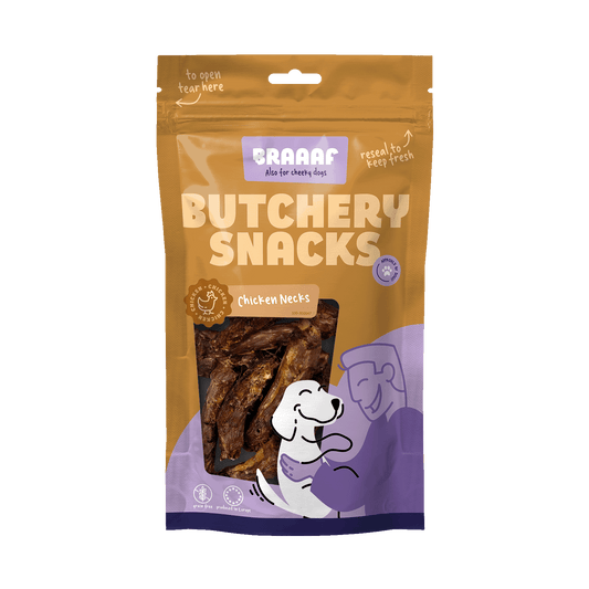 Braaaf Butchery Snacks Kippennekken 125 g - All For Animals