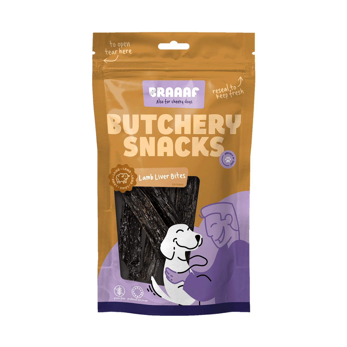 Braaaf Butchery Snacks Lamslever bites 120 g - All For Animals