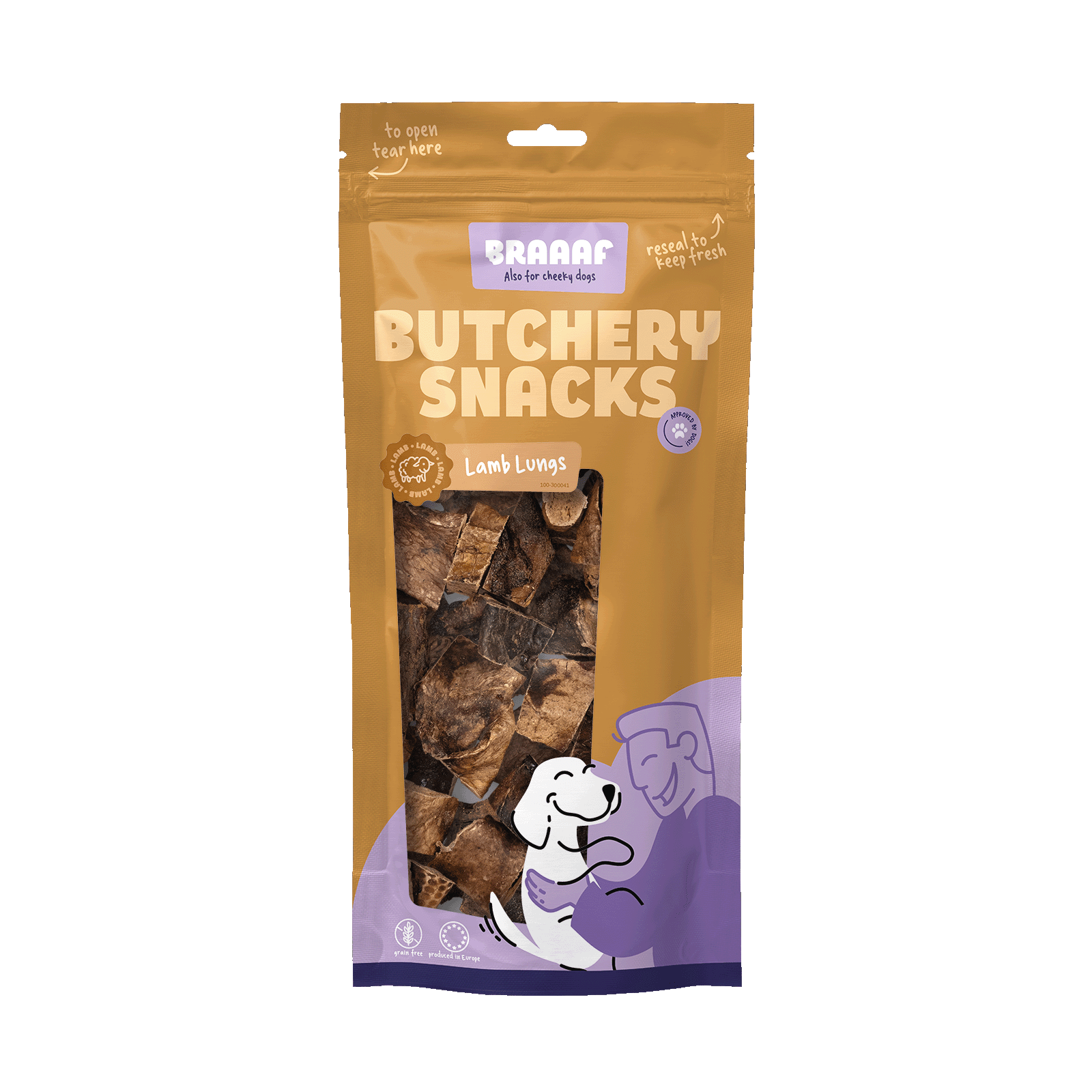 Braaaf Butchery Snacks Lamslongen 85 g - All For Animals