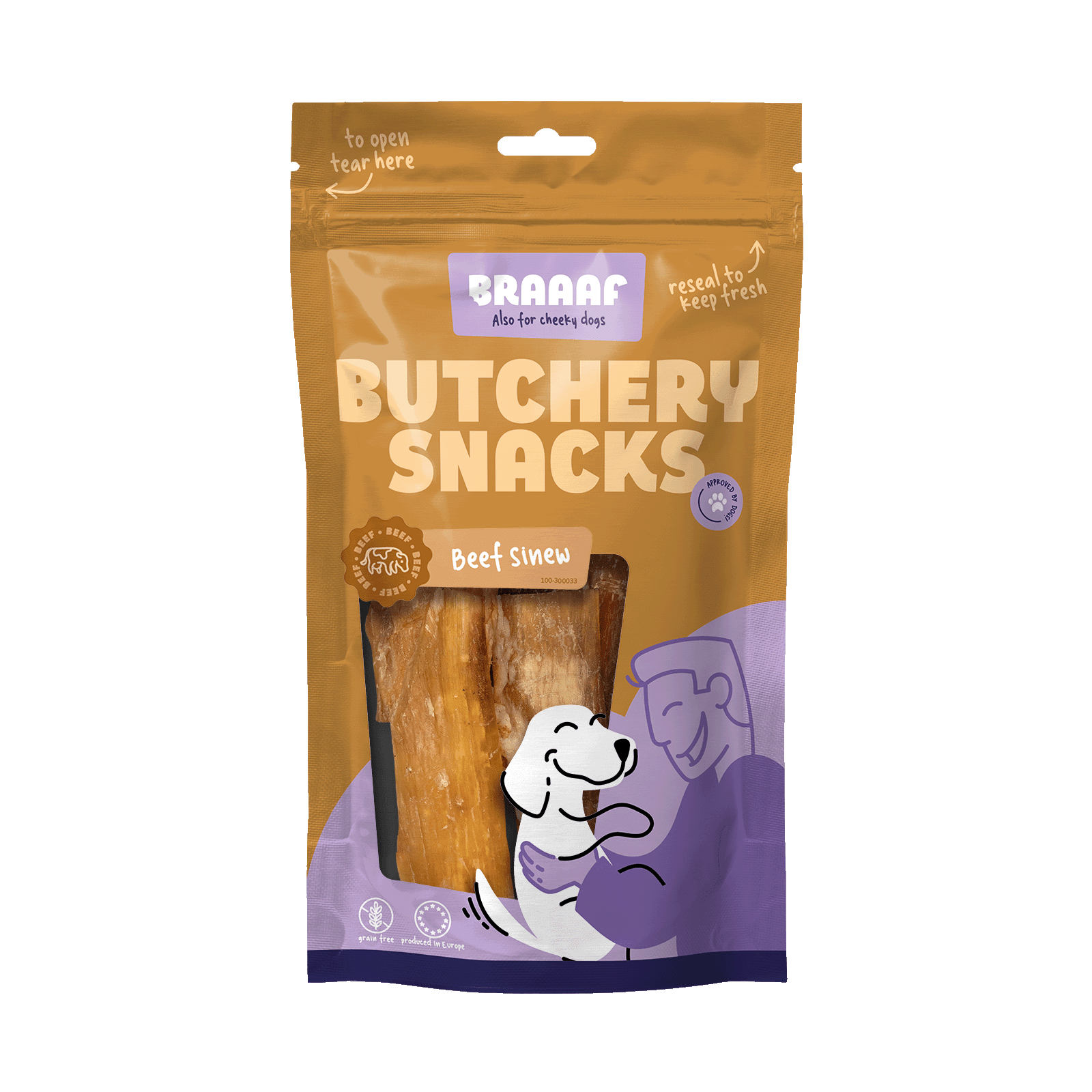 Braaaf Butchery Snacks Runderpees 150 g - All For Animals