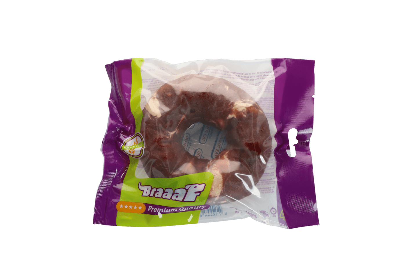 Braaaf Rawhide Donut Lam & Vis - All For Animals