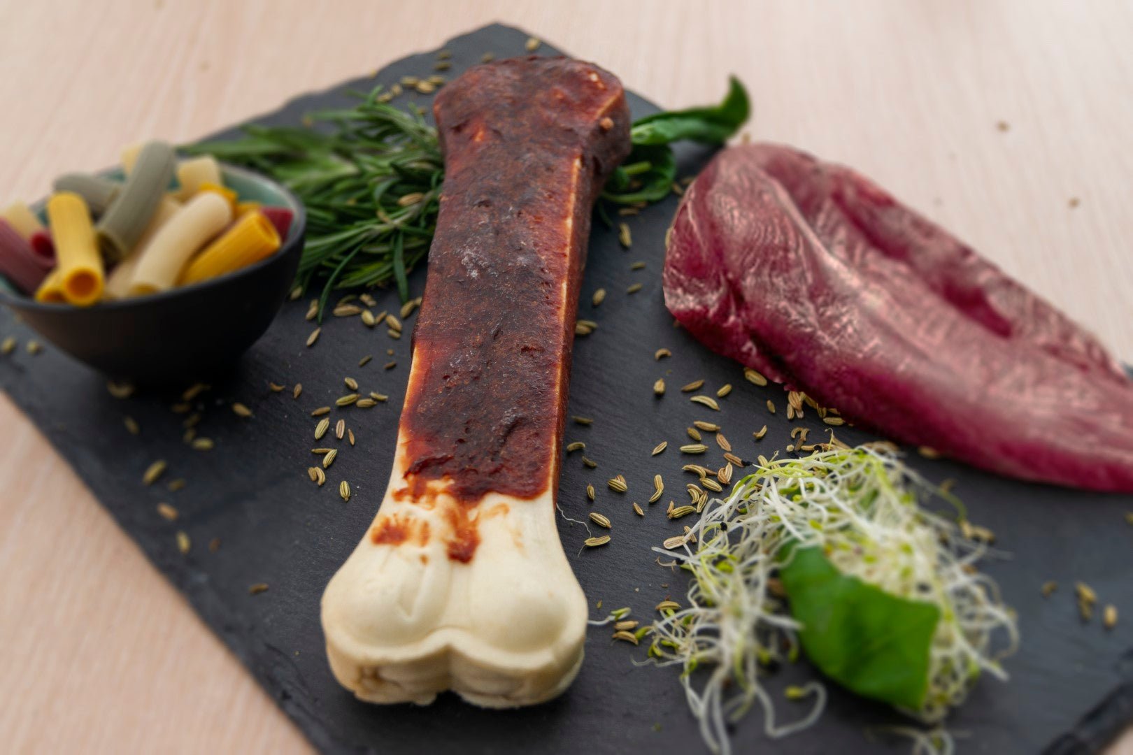 Braaaf Rawhide Pressed Bone Eend - All For Animals