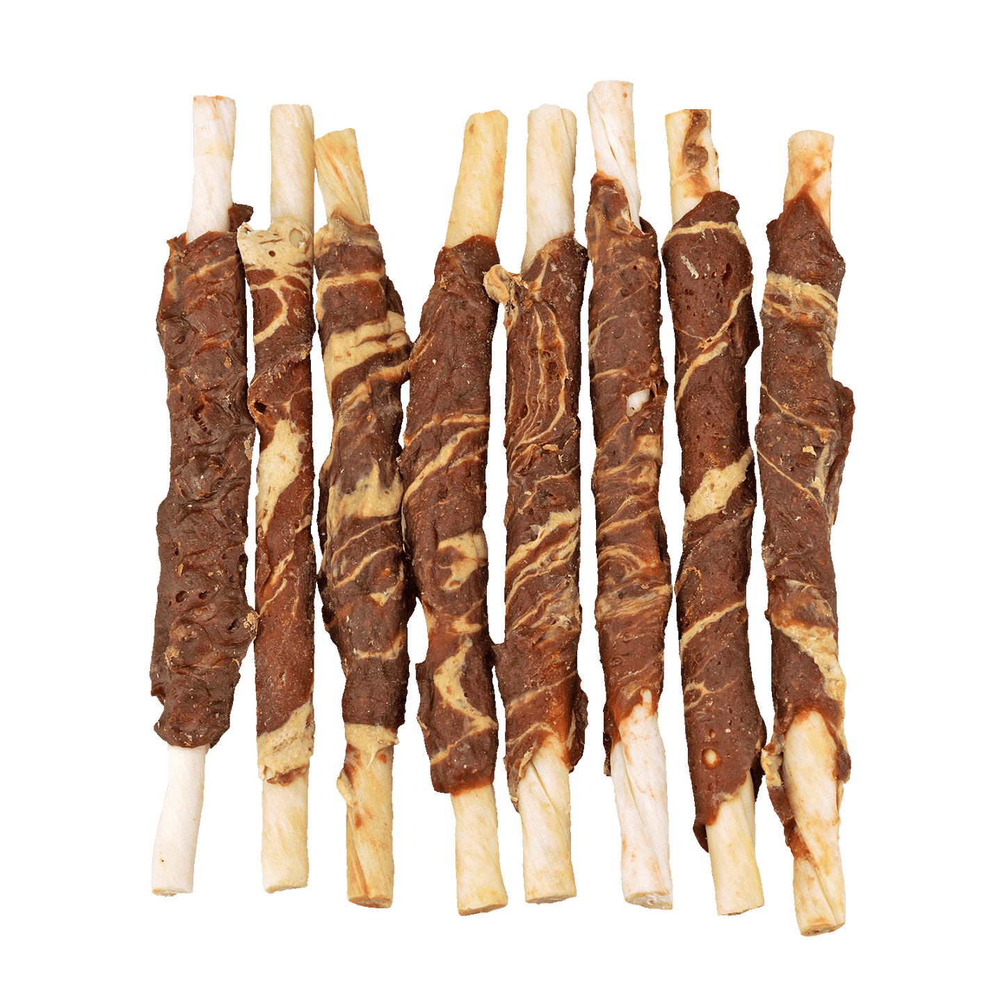 Braaaf Rawhide Roll Sticks Rund & Vis - 8 st. - All For Animals
