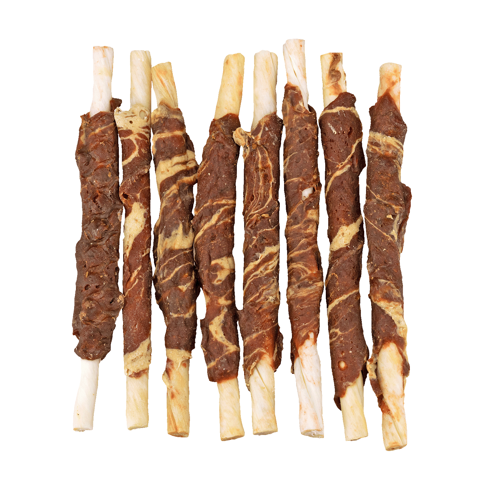 Braaaf Rawhide Roll Sticks Rund & Vis - 8 st. - All For Animals