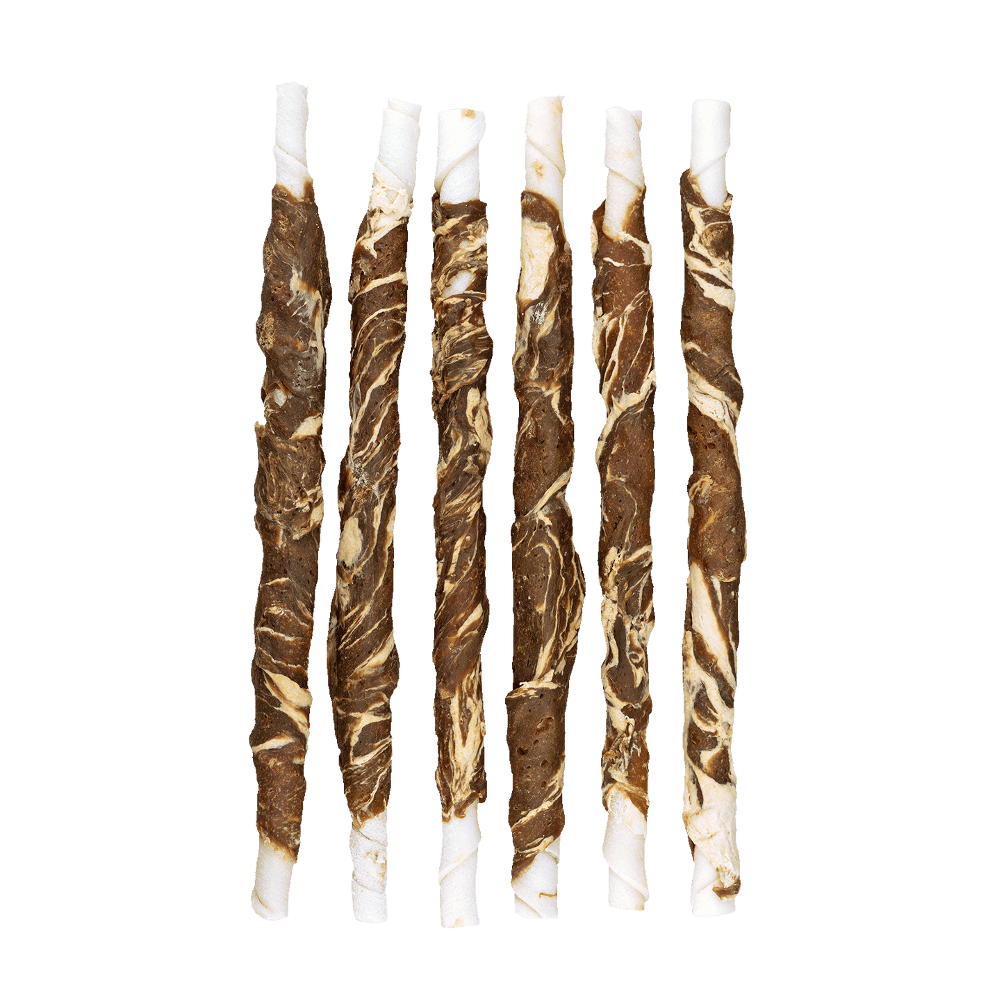 Braaaf Rawhide Twister Lam & Vis (6 st.) - 21 cm - All For Animals