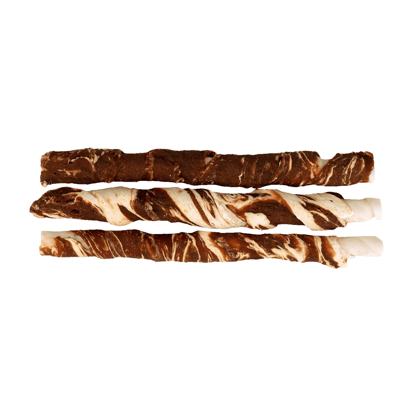 Braaaf Rawhide Twister Rund & Vis (3 st.) - 21 cm - All For Animals