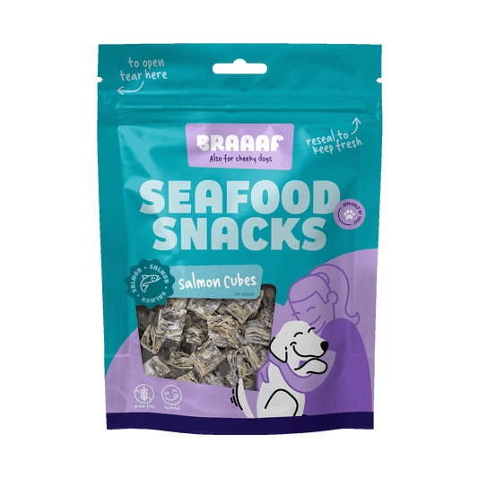Braaaf Seafood Zalmblokjes - All For Animals