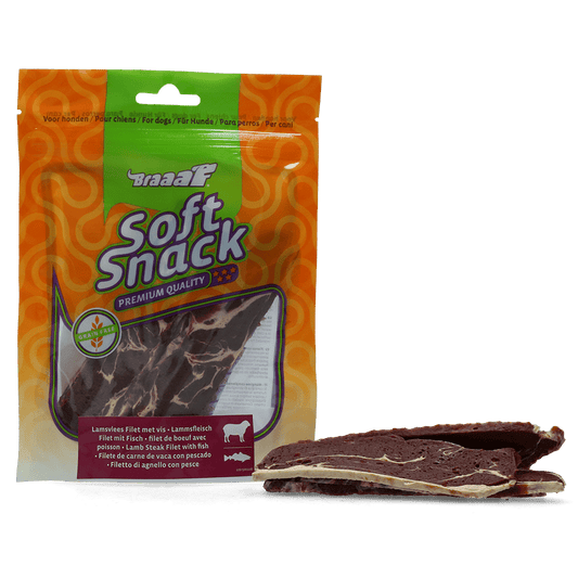Braaaf Soft Snack Filet - Lam & Vis - All For Animals