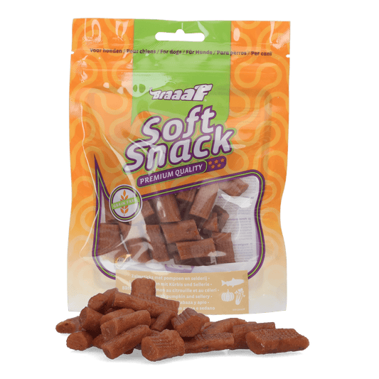 Braaaf Soft Snack met Zalm pompoen en selderij - All For Animals