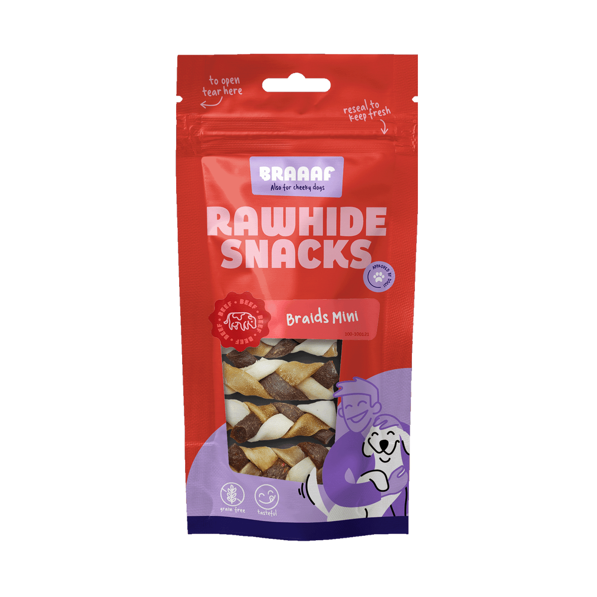 Braaaf Twister Braids (5-pack) - 6 cm - All For Animals