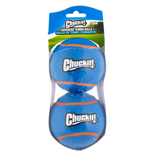 Chuckit! Squeaker Tennis Balls (2-pack) - transparante productafbeelding