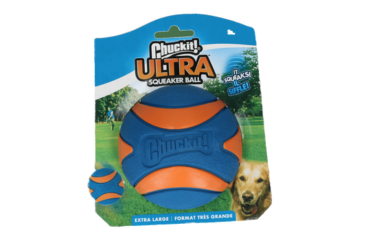 Chuckit! Ultra Squeaker Ball - transparante productafbeelding