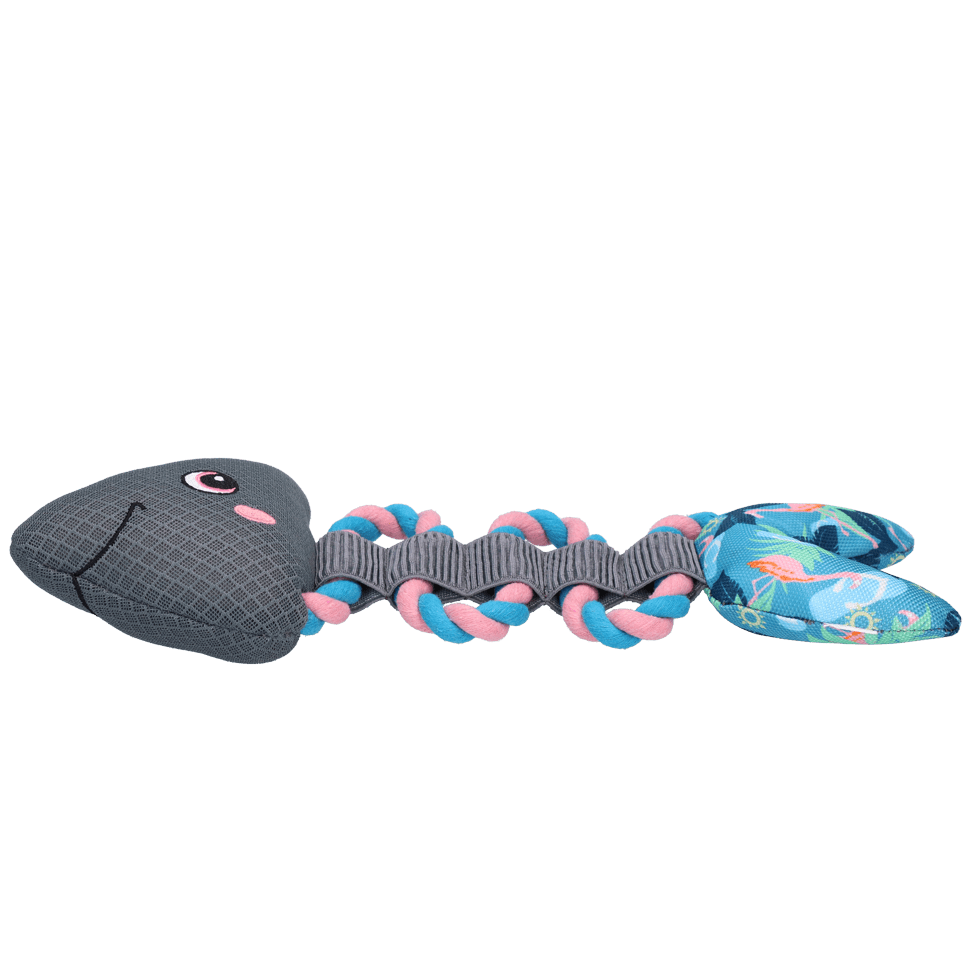 CoolPets Pull Me! Fishy Rope Flamingo - all for animals