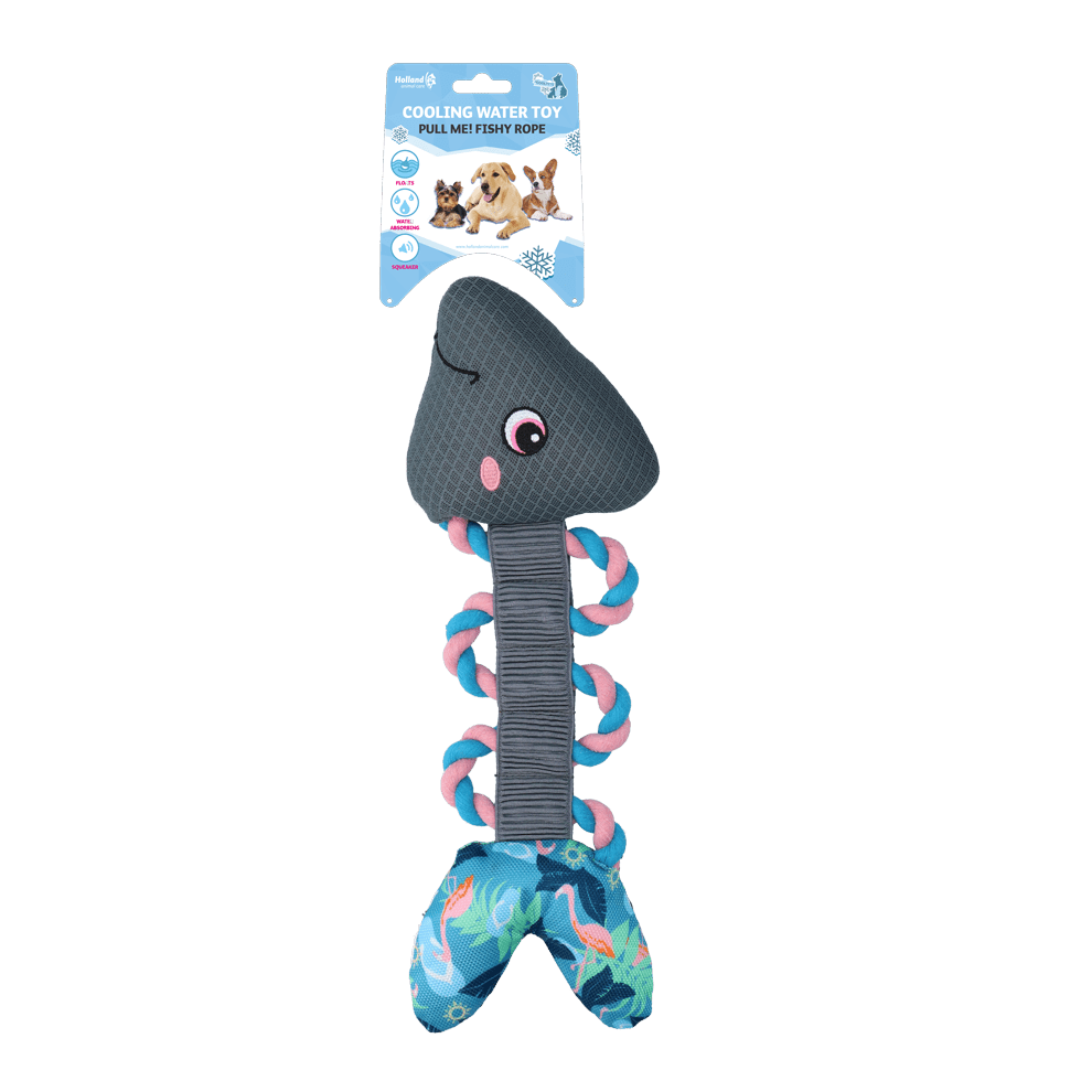 CoolPets Pull Me! Fishy Rope Flamingo - all for animals