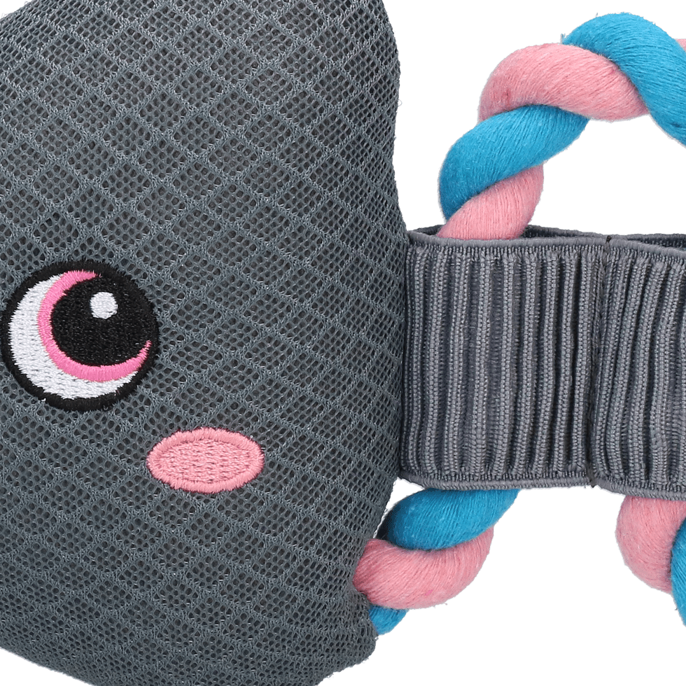 CoolPets Pull Me! Fishy Rope Flamingo - all for animals