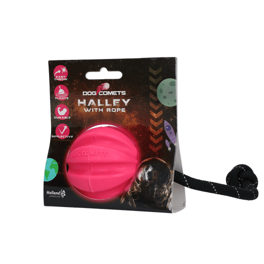 Dog Comets Halley Met Touw Roze - all for animals