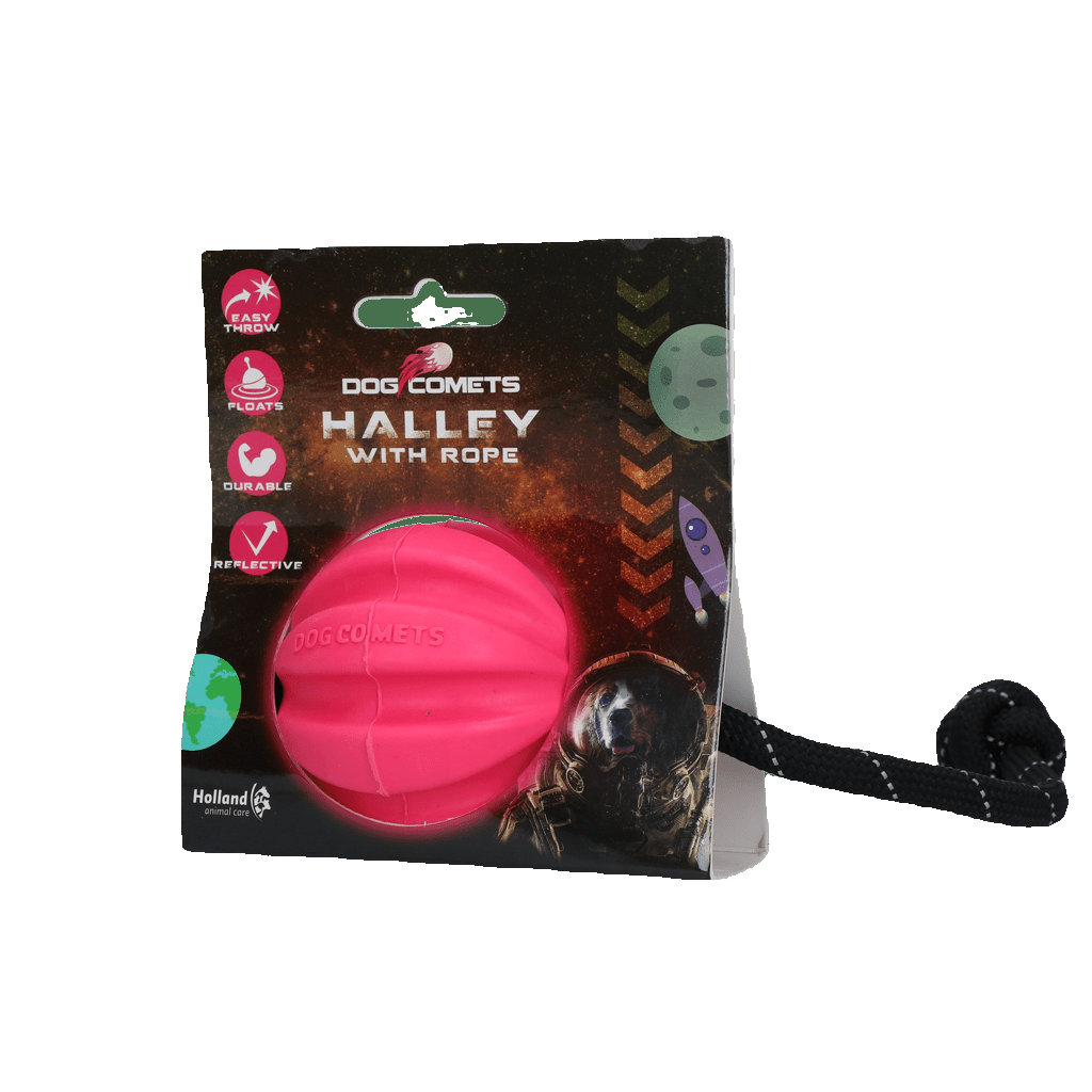 Dog Comets Halley Met Touw Roze - transparante productafbeelding