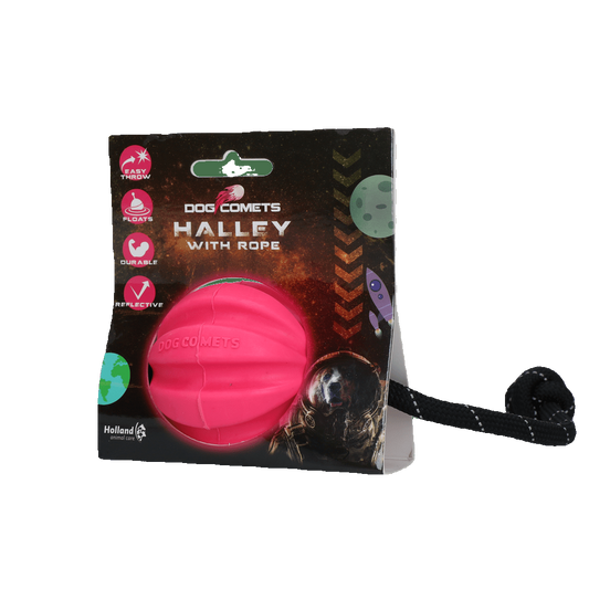 Dog Comets Halley Met Touw Roze - transparante productafbeelding