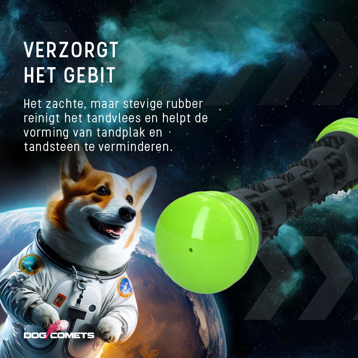 Dog Comets Meteor Werpstok Groen - all for animals