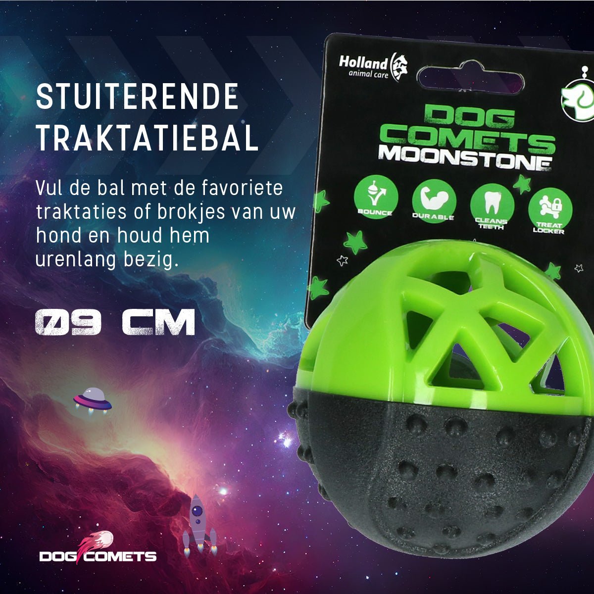 Dog Comets Moonstone Traktatiebal - all for animals