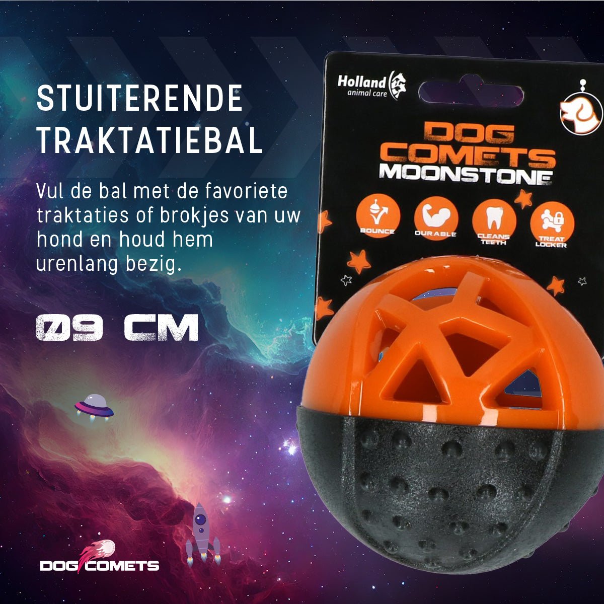 Dog Comets Moonstone Traktatiebal - all for animals