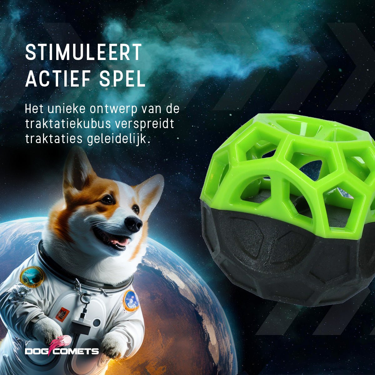 Dog Comets Moonstone Traktatiekubus - all for animals