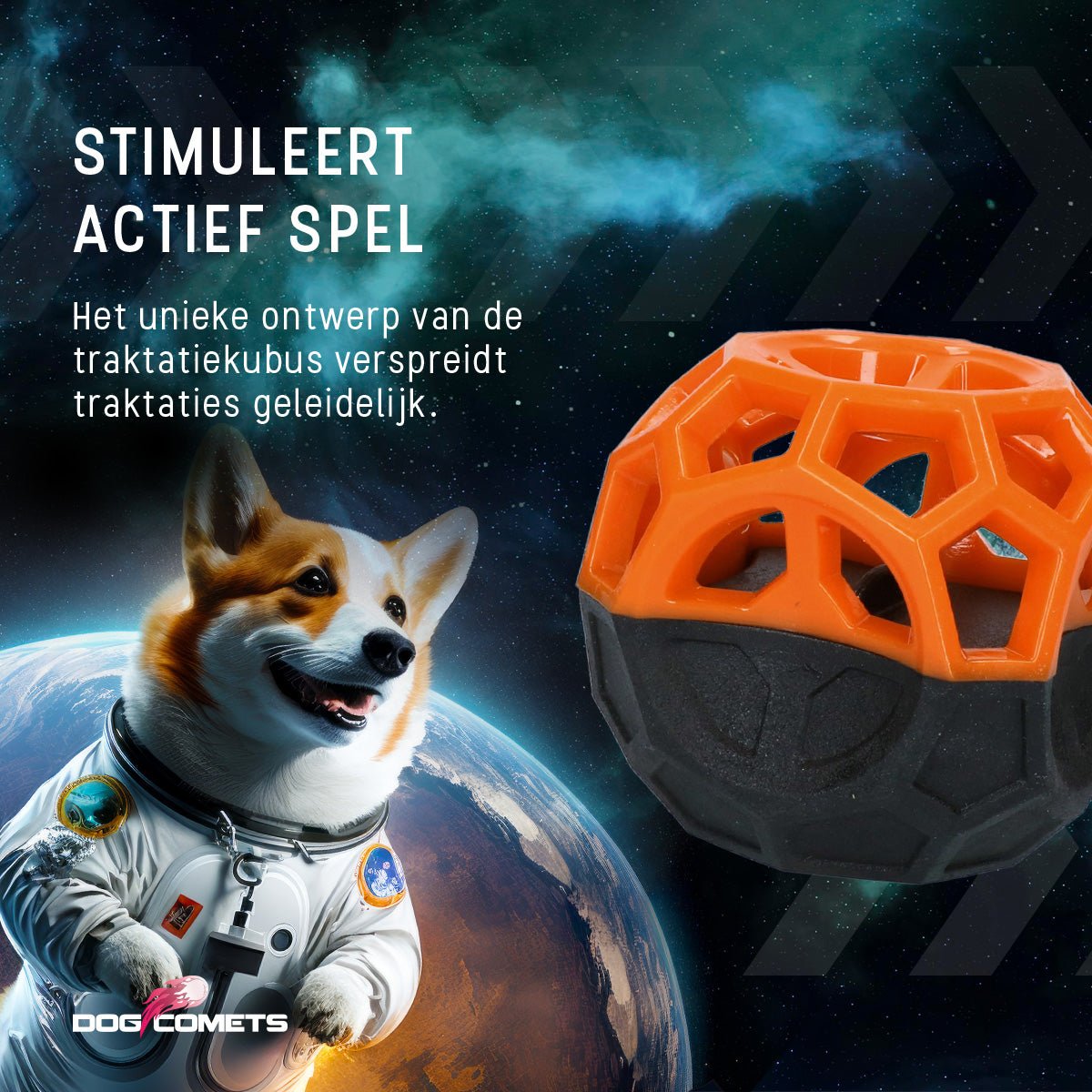 Dog Comets Moonstone Traktatiekubus - all for animals
