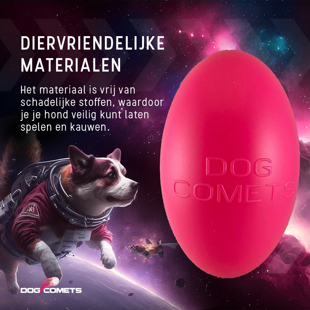 Dog Comets Pan - Stars Roze - all for animals