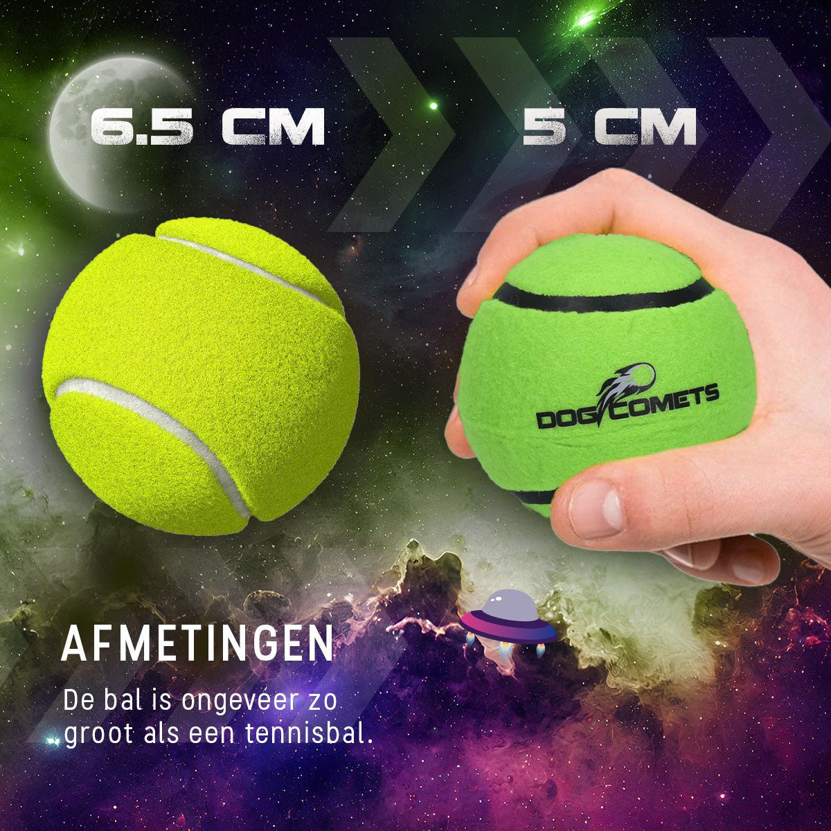 Dog Comets Tennisbal Starlight S - all for animals
