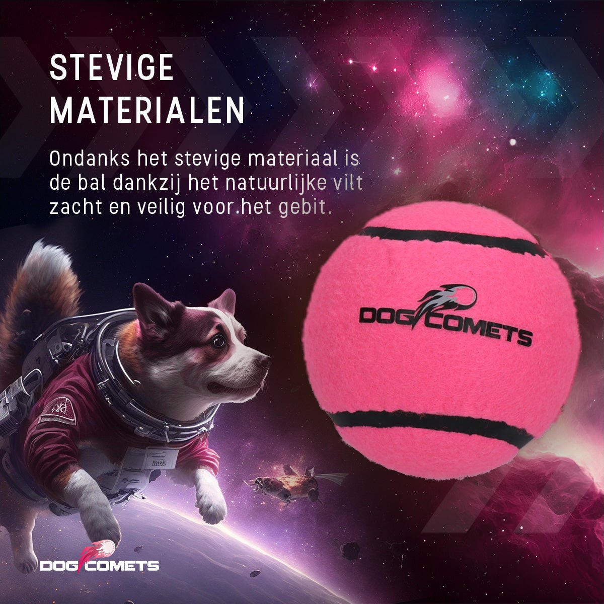 Dog Comets Tennisbal Starlight S Roze (3 - pack) - all for animals
