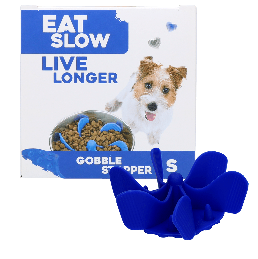 Eat Slow Live Longer Gobble Stopper Blauw - All For Animals