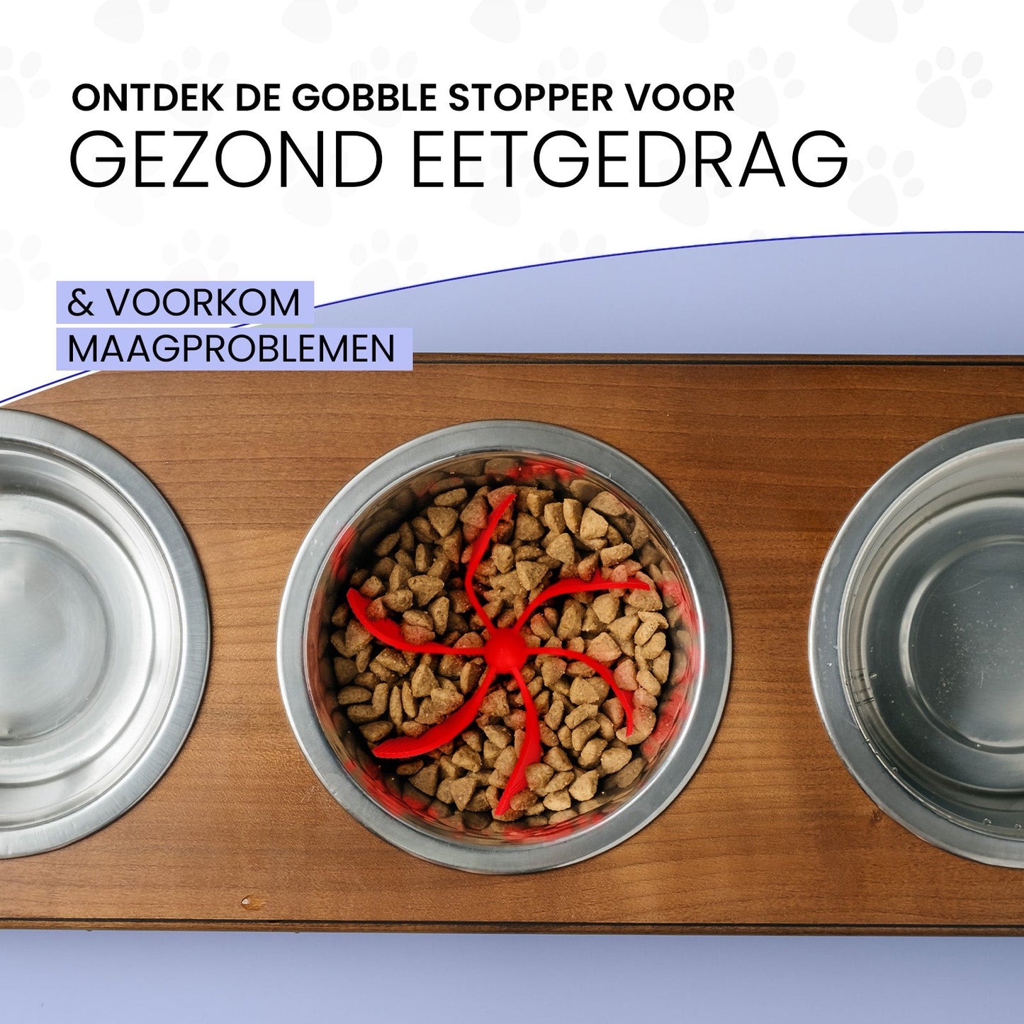Eat Slow Live Longer Gobble Stopper Blauw - all for animals