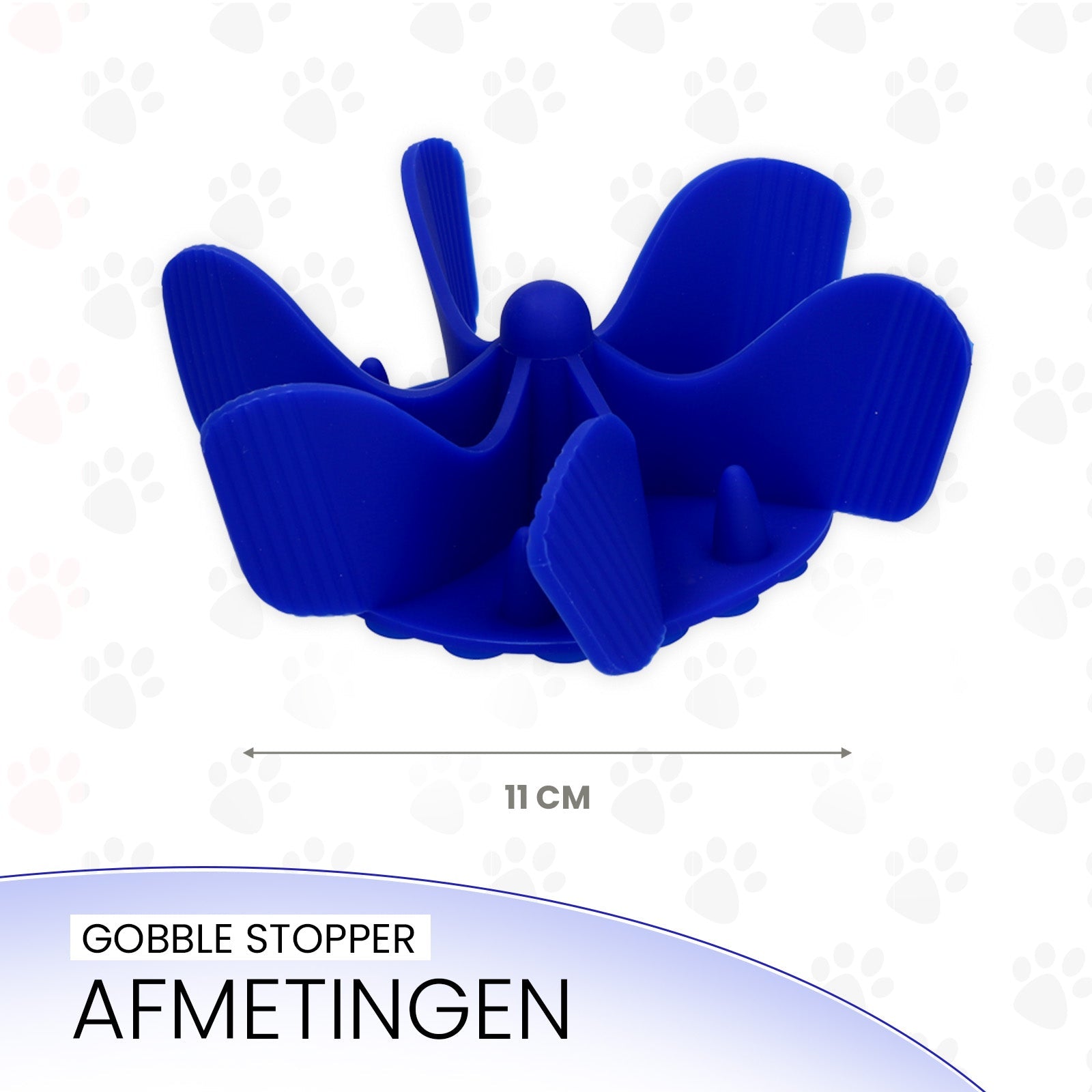 Eat Slow Live Longer Gobble Stopper Blauw - all for animals
