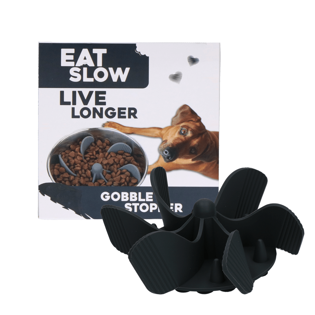 Eat Slow Live Longer Gobble Stopper Grijs - all for animals